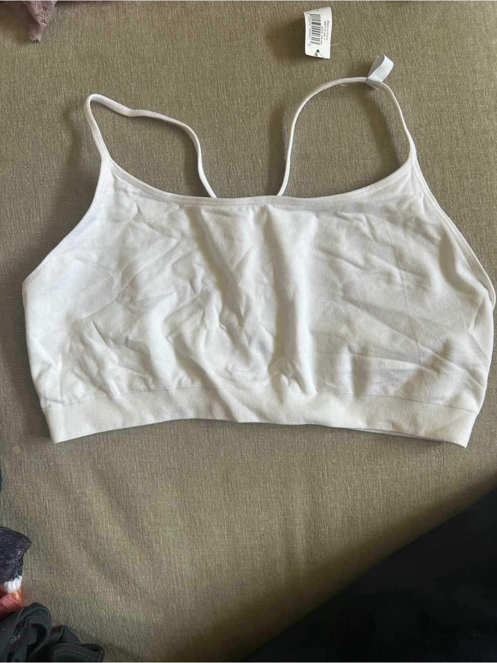 NWT GAP White Camisole Bralette with Thin Straps